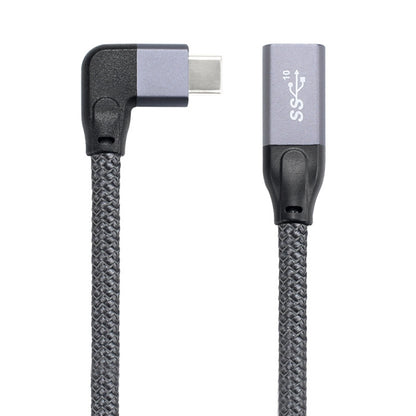 100W USB-C / Type-C Elbow Male to USB-C / Type-C Female Full-function Data Extension Cable, Cable Length:1m by buy2fix