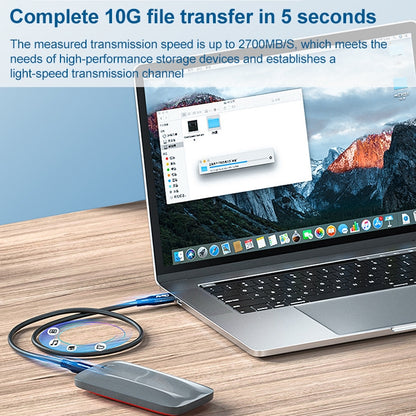 100W USB-C / Type-C 4.0 Male to USB-C / Type-C 4.0 Male Full-function Data Cable for Thunderbolt 3, Cable Length:0.8m by buy2fix