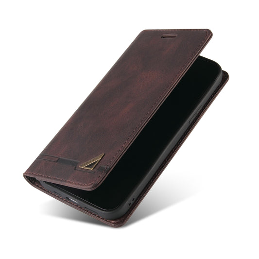 For Huawei P Smart 2021 Skin Feel Anti-theft Brush Horizontal Flip Leather Case with Holder & Card Slots & Wallet(Brown) - Huawei Cases by buy2fix | Online Shopping UK | buy2fix