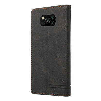 For Xiaomi Poco X3 NFC Skin Feel Anti-theft Brush Horizontal Flip Leather Case with Holder & Card Slots & Wallet(Black) - Xiaomi Cases by buy2fix | Online Shopping UK | buy2fix