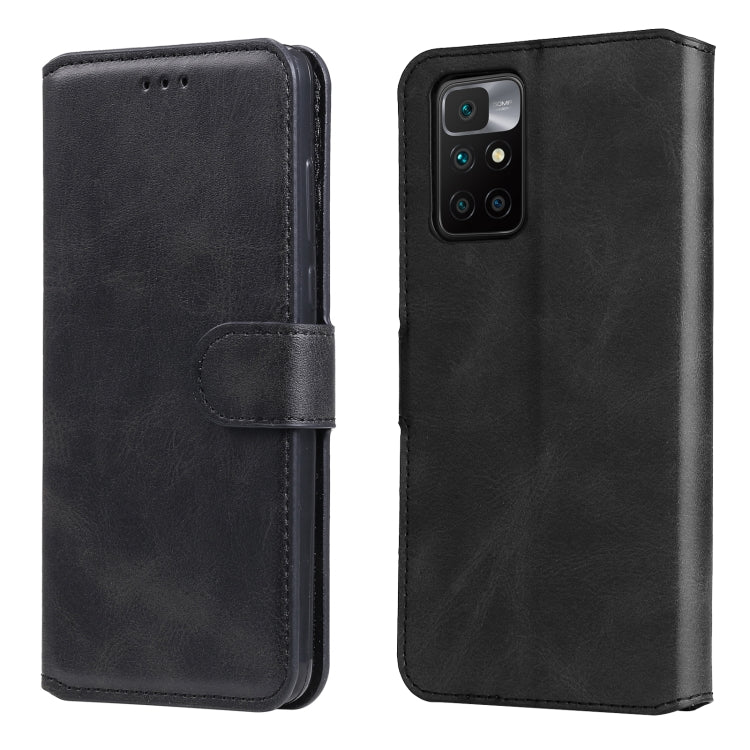For Xiaomi Redmi 10 Classic Calf Texture PU + TPU Horizontal Flip Leather Case with Holder & Card Slots & Wallet(Black) - Xiaomi Cases by buy2fix | Online Shopping UK | buy2fix