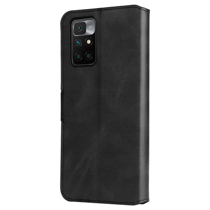 For Xiaomi Redmi 10 Classic Calf Texture PU + TPU Horizontal Flip Leather Case with Holder & Card Slots & Wallet(Black) - Xiaomi Cases by buy2fix | Online Shopping UK | buy2fix