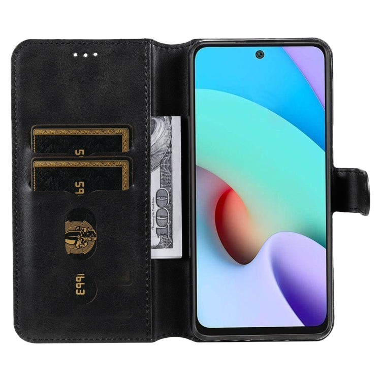 For Xiaomi Redmi 10 Classic Calf Texture PU + TPU Horizontal Flip Leather Case with Holder & Card Slots & Wallet(Black) - Xiaomi Cases by buy2fix | Online Shopping UK | buy2fix