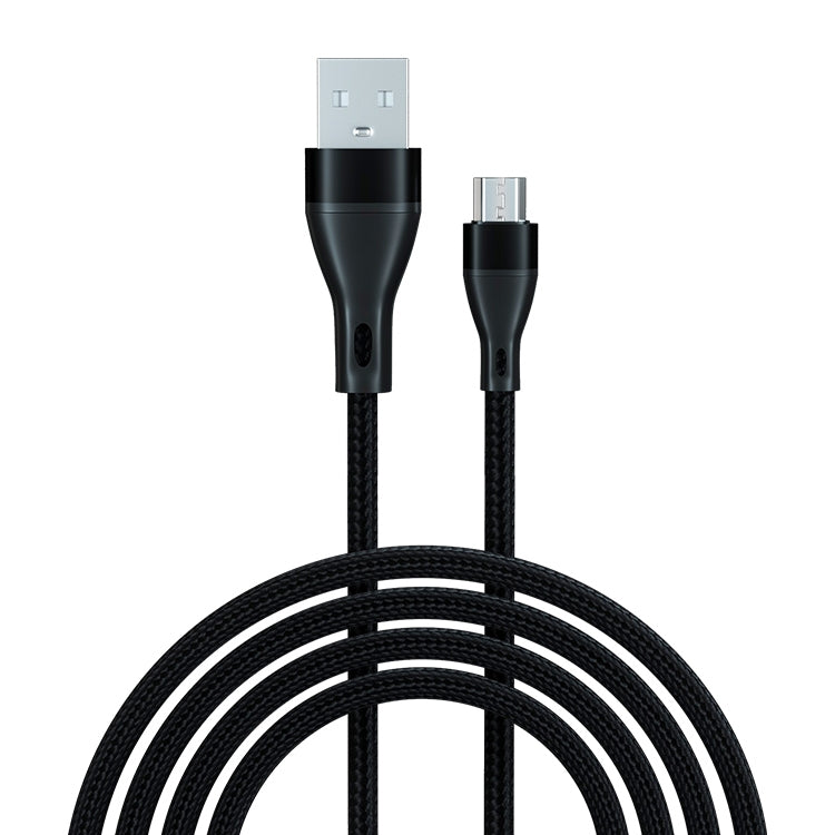 ADC-001 3A USB to Micro USB Weave Fast Charging Data Cable, Length:1m(Black) by buy2fix