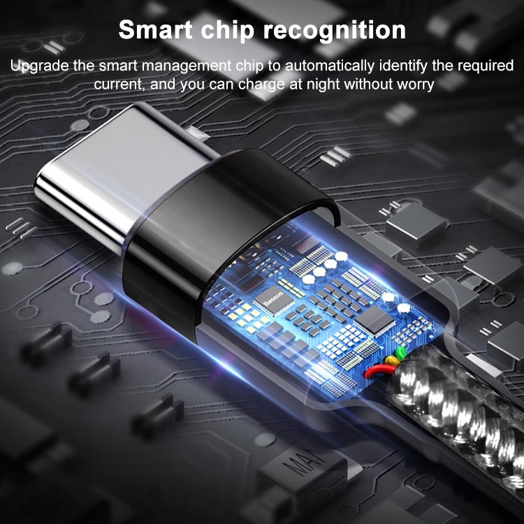 ADC-004 USB-C / Type-C to USB-C / Type-C PD Fast Charging Weave Data Cable, Length:1m(Black) by buy2fix