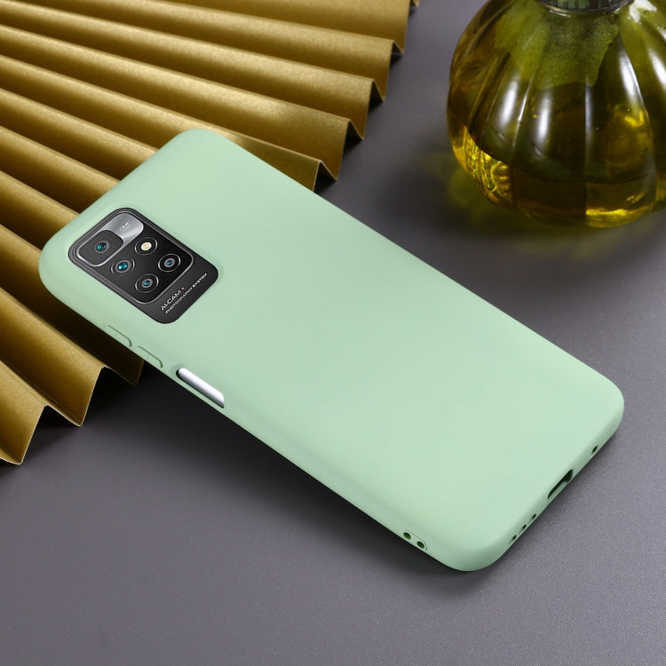 For Xiaomi Redmi 10 Solid Color Liquid Silicone Dropproof Full Coverage Protective Case(Green) by buy2fix