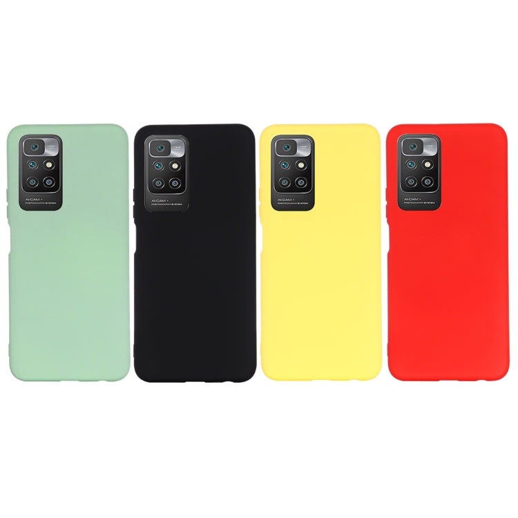 For Xiaomi Redmi 10 Solid Color Liquid Silicone Dropproof Full Coverage Protective Case(Green) by buy2fix