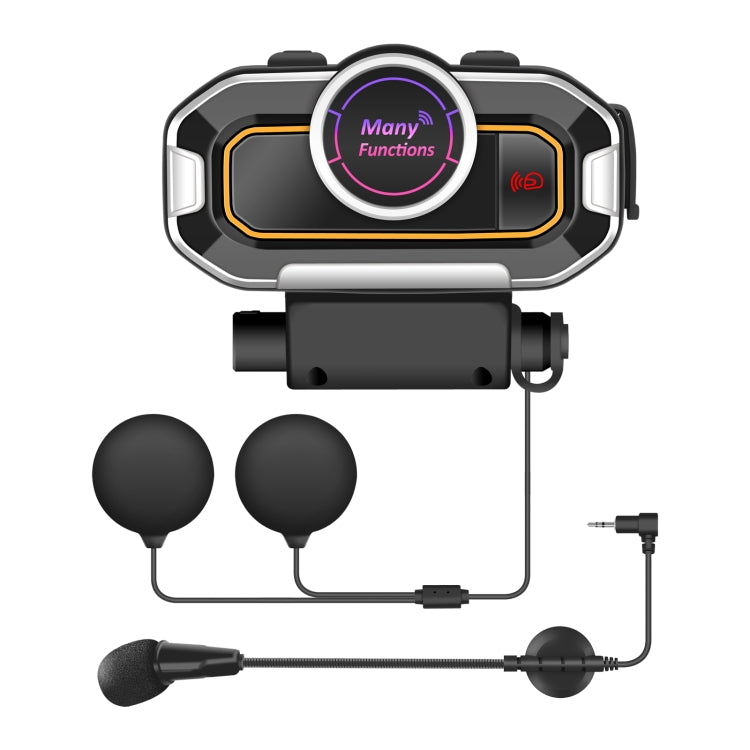 V9 Pro Motorcycle Helmet Bluetooth Walkie-talkie Support FM(Black) - Others by buy2fix | Online Shopping UK | buy2fix