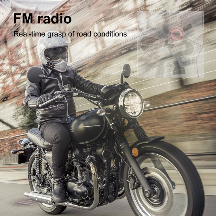 V9 Pro Motorcycle Helmet Bluetooth Walkie-talkie Support FM(Black) - Others by buy2fix | Online Shopping UK | buy2fix