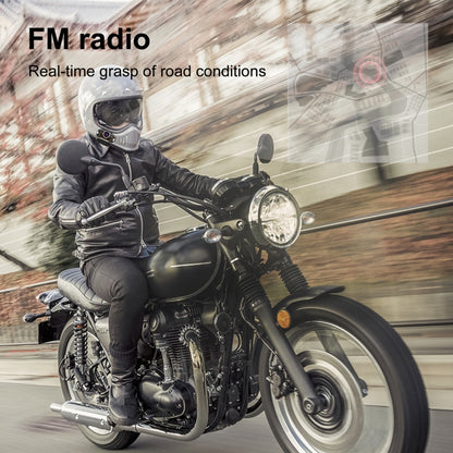 V9 Pro Motorcycle Helmet Bluetooth Walkie-talkie Support FM(Black) - Others by buy2fix | Online Shopping UK | buy2fix
