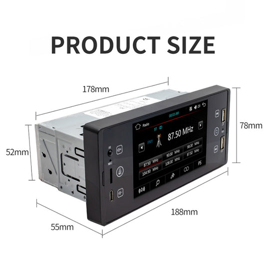 SW150 5-inch HD Touch Screen Dual USB Car MP5 Player Bluetooth Reversing Video Card U Disk Radio - Car MP3 & MP4 & MP5 by buy2fix | Online Shopping UK | buy2fix