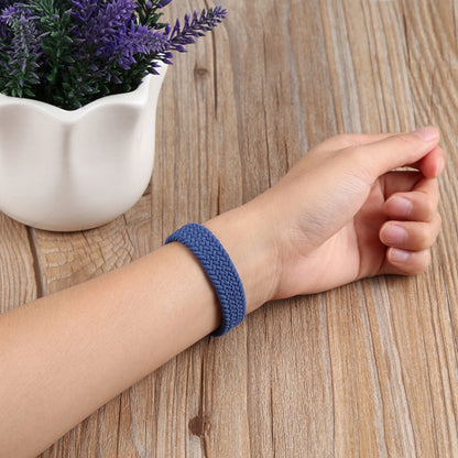 Small Waist Single Loop Nylon Braid Watch Band For Apple Watch Series 9&8&7 41mm / SE 3&SE 2&6&SE&5&4 40mm / 3&2&1 38mm, Size: XS 130mm(Z Pattern-Blue Pink) by buy2fix