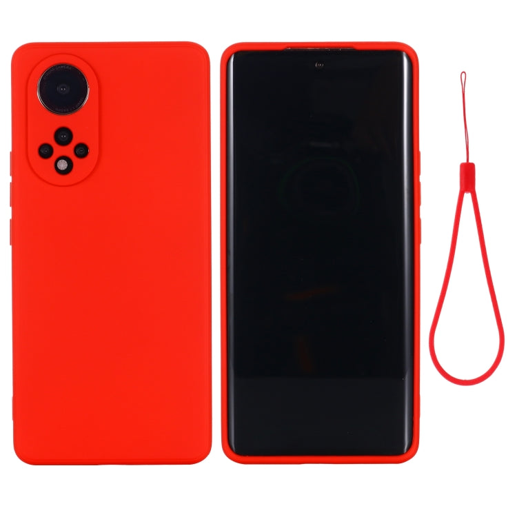 For Huawei Nova 9 Solid Color Liquid Silicone Dropproof Full Coverage Protective Case(Red) - Huawei Cases by buy2fix | Online Shopping UK | buy2fix