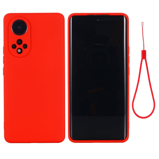 For Huawei Nova 9 Solid Color Liquid Silicone Dropproof Full Coverage Protective Case(Red) - Huawei Cases by buy2fix | Online Shopping UK | buy2fix