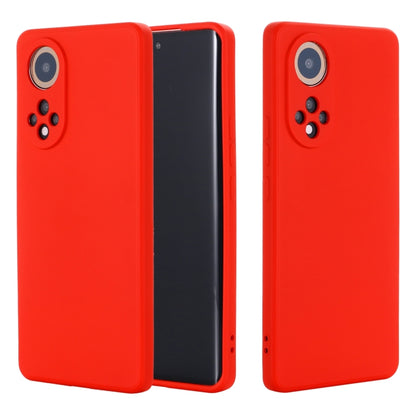 For Huawei Nova 9 Solid Color Liquid Silicone Dropproof Full Coverage Protective Case(Red) - Huawei Cases by buy2fix | Online Shopping UK | buy2fix