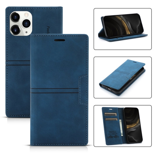 For iPhone 12 Pro Max Dream Magnetic Suction Business Horizontal Flip PU Leather Case with Holder & Card Slot & Wallet(Blue) - iPhone 12 Pro Max Cases by buy2fix | Online Shopping UK | buy2fix