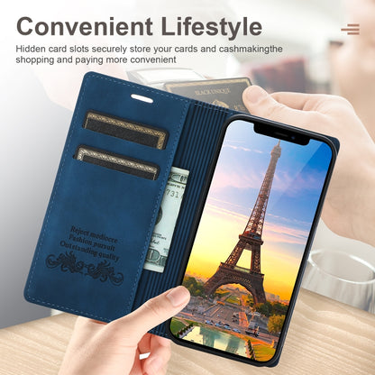 For iPhone 12 Pro Max Dream Magnetic Suction Business Horizontal Flip PU Leather Case with Holder & Card Slot & Wallet(Blue) - iPhone 12 Pro Max Cases by buy2fix | Online Shopping UK | buy2fix