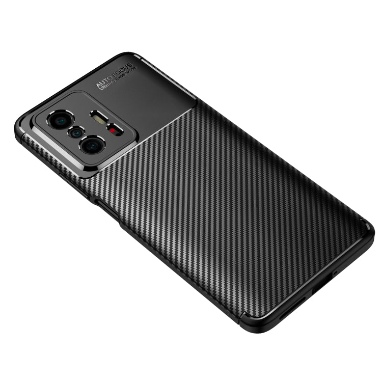 For Xiaomi Mi 11T / 11T Pro Carbon Fiber Texture Shockproof TPU Case(Black) by buy2fix