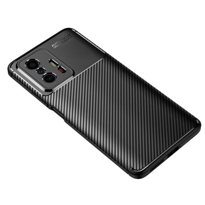 For Xiaomi Mi 11T / 11T Pro Carbon Fiber Texture Shockproof TPU Case(Black) by buy2fix