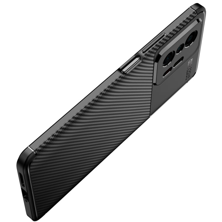 For Xiaomi Mi 11T / 11T Pro Carbon Fiber Texture Shockproof TPU Case(Black) by buy2fix