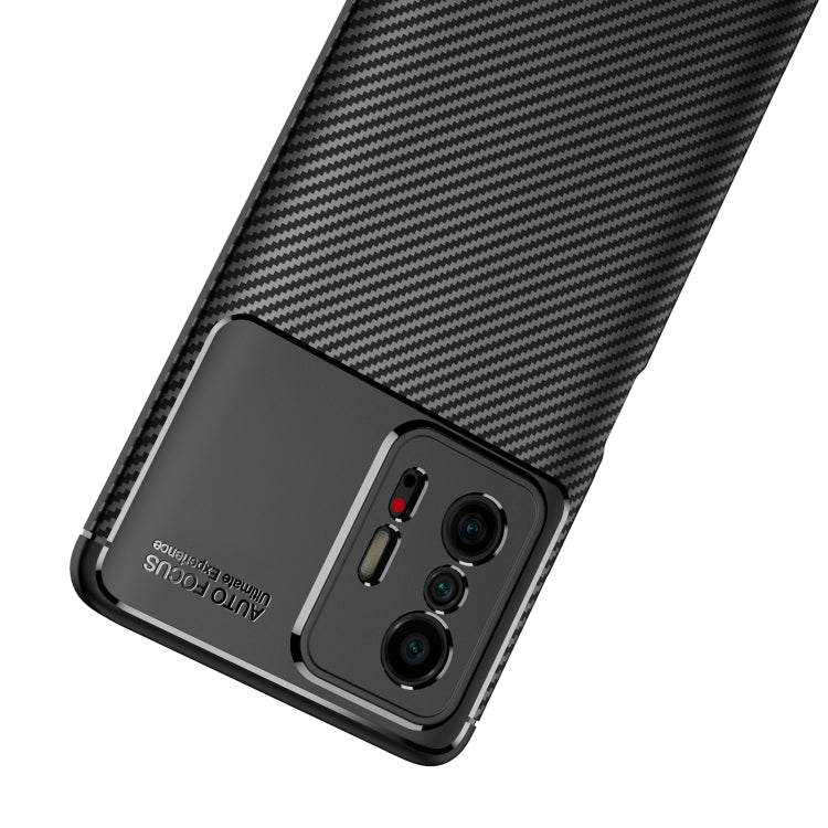 For Xiaomi Mi 11T / 11T Pro Carbon Fiber Texture Shockproof TPU Case(Black) by buy2fix