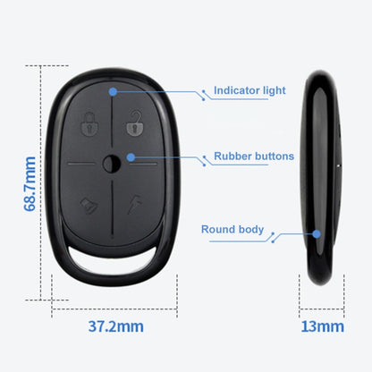 AK-K2000812 4-button Copy Style Electric Barrier Garage Door Battery Car Key Remote Controller, Frequency:315MHZ(Black) - Universal by buy2fix | Online Shopping UK | buy2fix