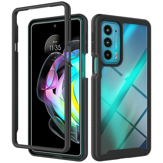 For Motorola Edge 20 Starry Sky Solid Color Series Shockproof PC + TPU Protective Case(Black) - Motorola Cases by buy2fix | Online Shopping UK | buy2fix