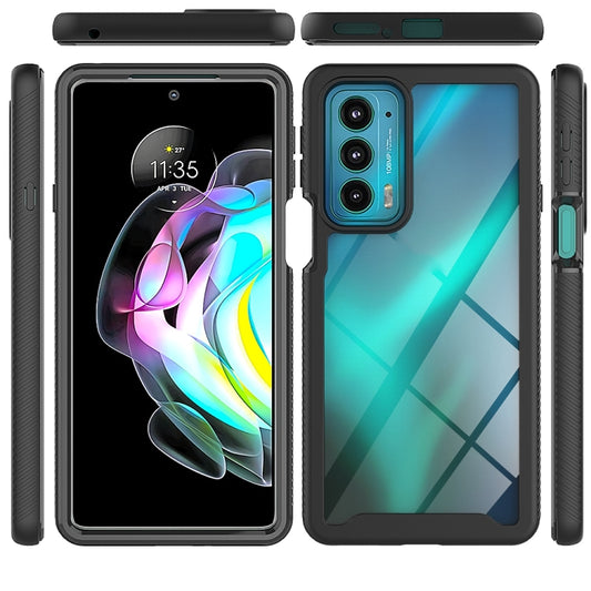 For Motorola Edge 20 Starry Sky Solid Color Series Shockproof PC + TPU Protective Case(Black) - Motorola Cases by buy2fix | Online Shopping UK | buy2fix