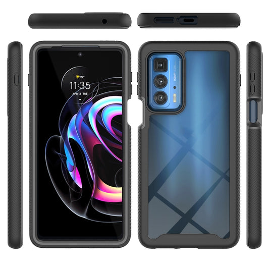 For Motorola Edge 20 Pro Starry Sky Solid Color Series Shockproof PC + TPU Protective Case(Black) - Motorola Cases by buy2fix | Online Shopping UK | buy2fix