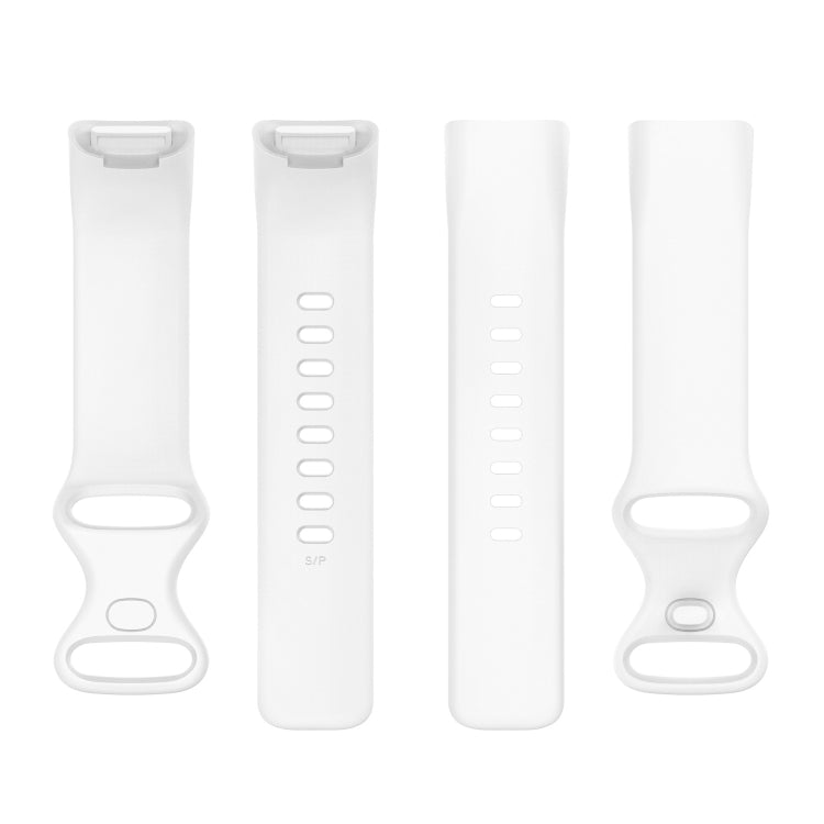 For Fitbit Charge 5 Silicone Watch Band, Size:S(White) - Watch Bands by buy2fix | Online Shopping UK | buy2fix
