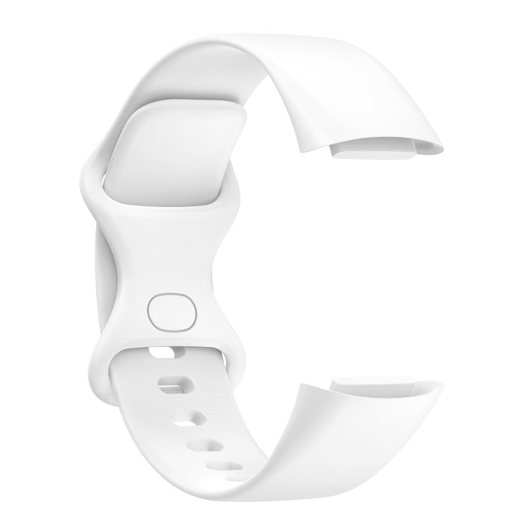 For Fitbit Charge 5 Silicone Watch Band, Size:S(White) - Watch Bands by buy2fix | Online Shopping UK | buy2fix