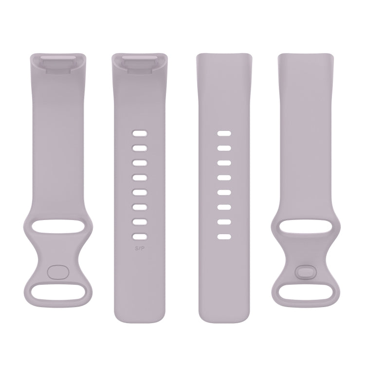 For Fitbit Charge 5 Silicone Watch Band, Size:S(Lavender Purple) - Watch Bands by buy2fix | Online Shopping UK | buy2fix