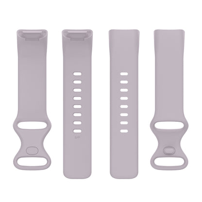 For Fitbit Charge 5 Silicone Watch Band, Size:S(Lavender Purple) - Watch Bands by buy2fix | Online Shopping UK | buy2fix