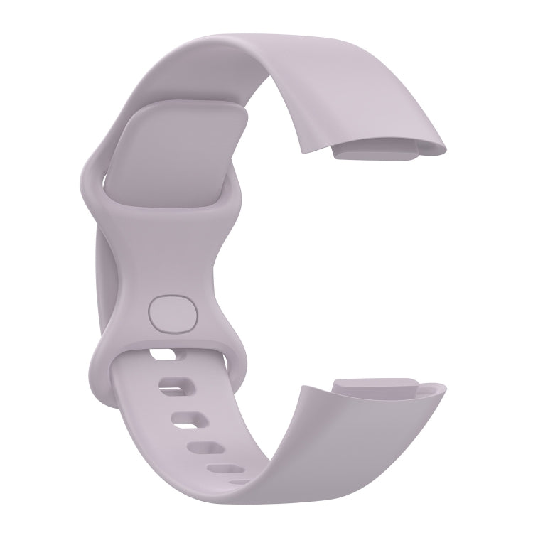 For Fitbit Charge 5 Silicone Watch Band, Size:S(Lavender Purple) - Watch Bands by buy2fix | Online Shopping UK | buy2fix