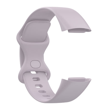 For Fitbit Charge 5 Silicone Watch Band, Size:S(Lavender Purple) - Watch Bands by buy2fix | Online Shopping UK | buy2fix