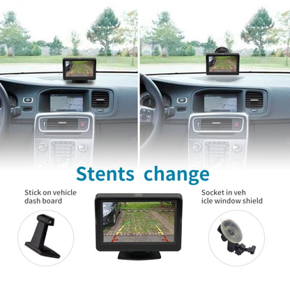 PZ620-W Car 4.3-inch Digital USA Frame Solar Wireless Reversing Image - Car Monitor by buy2fix | Online Shopping UK | buy2fix