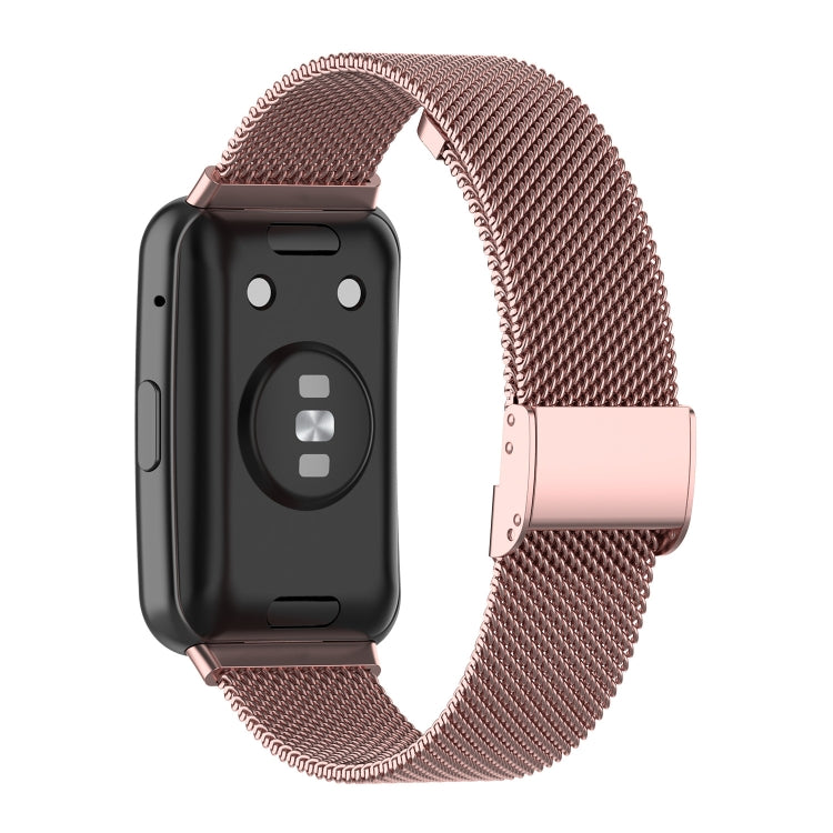 For Huawei Watch Fit Mesh Metal Watch Band(Rose Pink) by buy2fix