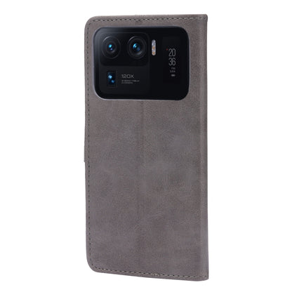 For Xiaomi Mi 11 Ultra Embossed Happy Cat Pattern Horizontal Flip Leather Case with Holder & Card Slots & Wallet(Grey) - Xiaomi Cases by buy2fix | Online Shopping UK | buy2fix