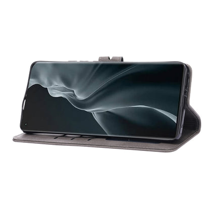 For Xiaomi Mi 11 Ultra Embossed Happy Cat Pattern Horizontal Flip Leather Case with Holder & Card Slots & Wallet(Grey) - Xiaomi Cases by buy2fix | Online Shopping UK | buy2fix