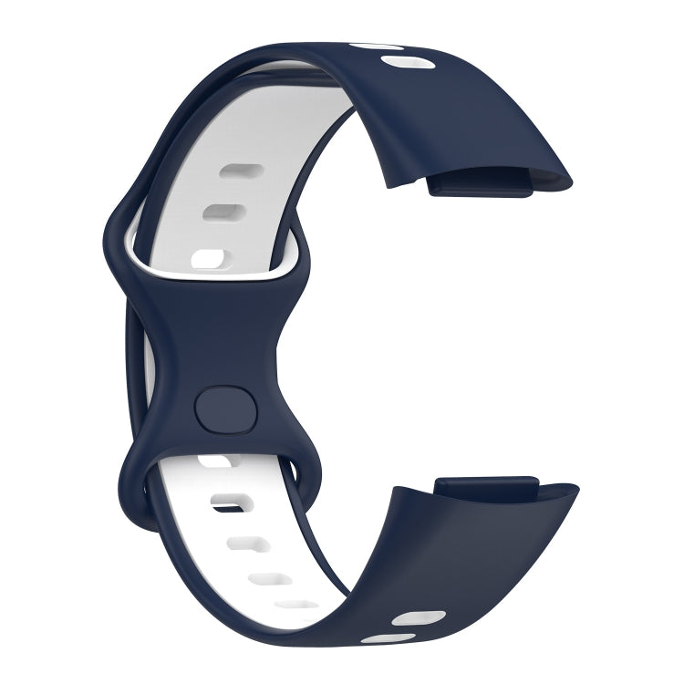For Fitbit Charge 5 Two-color Silicone Watch Band(Midnight Blue) - Watch Bands by buy2fix | Online Shopping UK | buy2fix