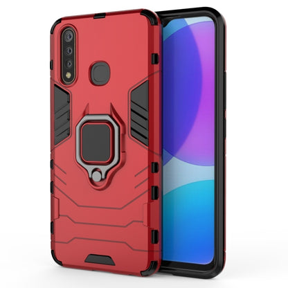 For Vivo U3 & Y19 Shockproof PC + TPU Protective Case with Magnetic Ring Holder(Red) - vivo Cases by buy2fix | Online Shopping UK | buy2fix