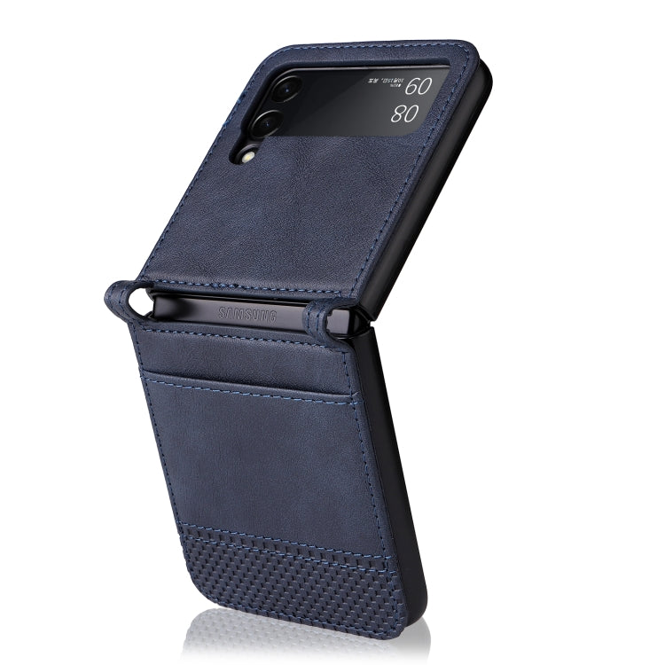 For Samsung Galaxy Z Flip3 5G Retro Crazy Horse Texture Leather Case with Card Slots(Blue) - Galaxy Phone Cases by buy2fix | Online Shopping UK | buy2fix
