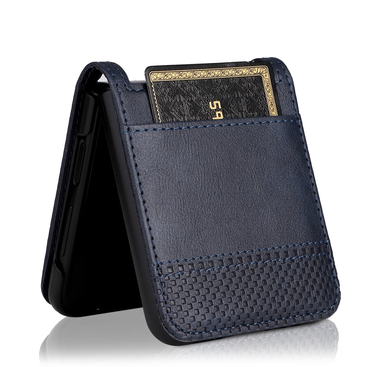 For Samsung Galaxy Z Flip3 5G Retro Crazy Horse Texture Leather Case with Card Slots(Blue) - Galaxy Phone Cases by buy2fix | Online Shopping UK | buy2fix