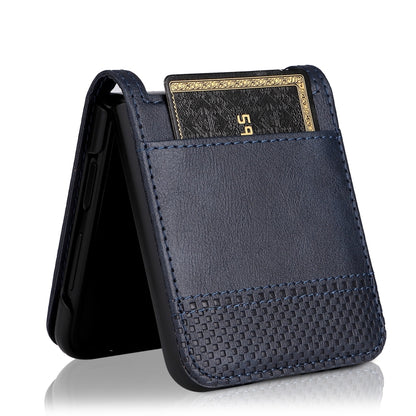 For Samsung Galaxy Z Flip3 5G Retro Crazy Horse Texture Leather Case with Card Slots(Blue) - Galaxy Phone Cases by buy2fix | Online Shopping UK | buy2fix