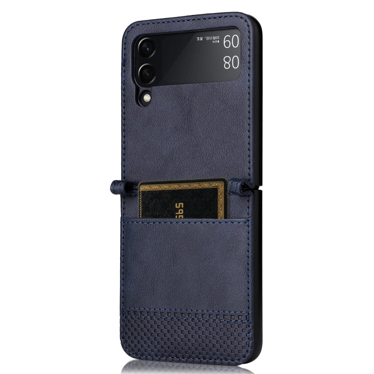 For Samsung Galaxy Z Flip3 5G Retro Crazy Horse Texture Leather Case with Card Slots(Blue) - Galaxy Phone Cases by buy2fix | Online Shopping UK | buy2fix