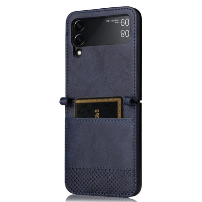 For Samsung Galaxy Z Flip3 5G Retro Crazy Horse Texture Leather Case with Card Slots(Blue) - Galaxy Phone Cases by buy2fix | Online Shopping UK | buy2fix