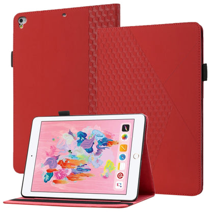 Rhombus Skin Feel Horizontal Flip Tablet Leather Case with Card Slots & Holder & Sleep / Wake-up Function For iPad 9.7 2018 / 2017(Red) - iPad 9.7 (2018) & (2017) Cases by buy2fix | Online Shopping UK | buy2fix