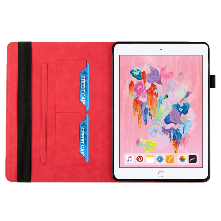 Rhombus Skin Feel Horizontal Flip Tablet Leather Case with Card Slots & Holder & Sleep / Wake-up Function For iPad 9.7 2018 / 2017(Red) - iPad 9.7 (2018) & (2017) Cases by buy2fix | Online Shopping UK | buy2fix