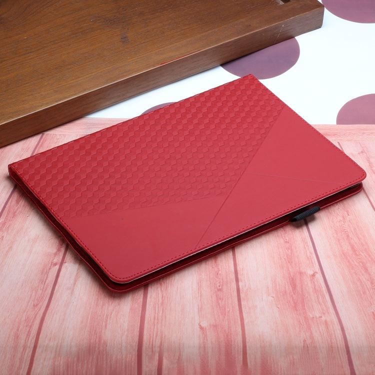 Rhombus Skin Feel Horizontal Flip Tablet Leather Case with Card Slots & Holder & Sleep / Wake-up Function For iPad 9.7 2018 / 2017(Red) - iPad 9.7 (2018) & (2017) Cases by buy2fix | Online Shopping UK | buy2fix