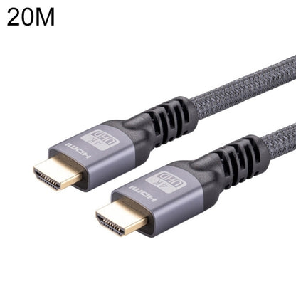 HDMI 2.0 Male to HDMI 2.0 Male 4K Ultra-HD Braided Adapter Cable, Cable Length:20m(Grey) by buy2fix